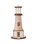 Ginger Cottages Wooden Ornament - Holiday Lighthouse - TEMPORARILY OUT OF STOCK